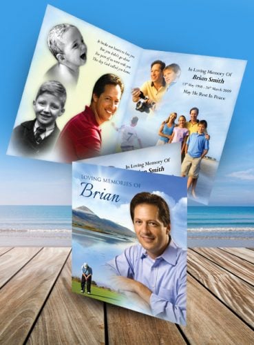 Large Folding Memorial Card